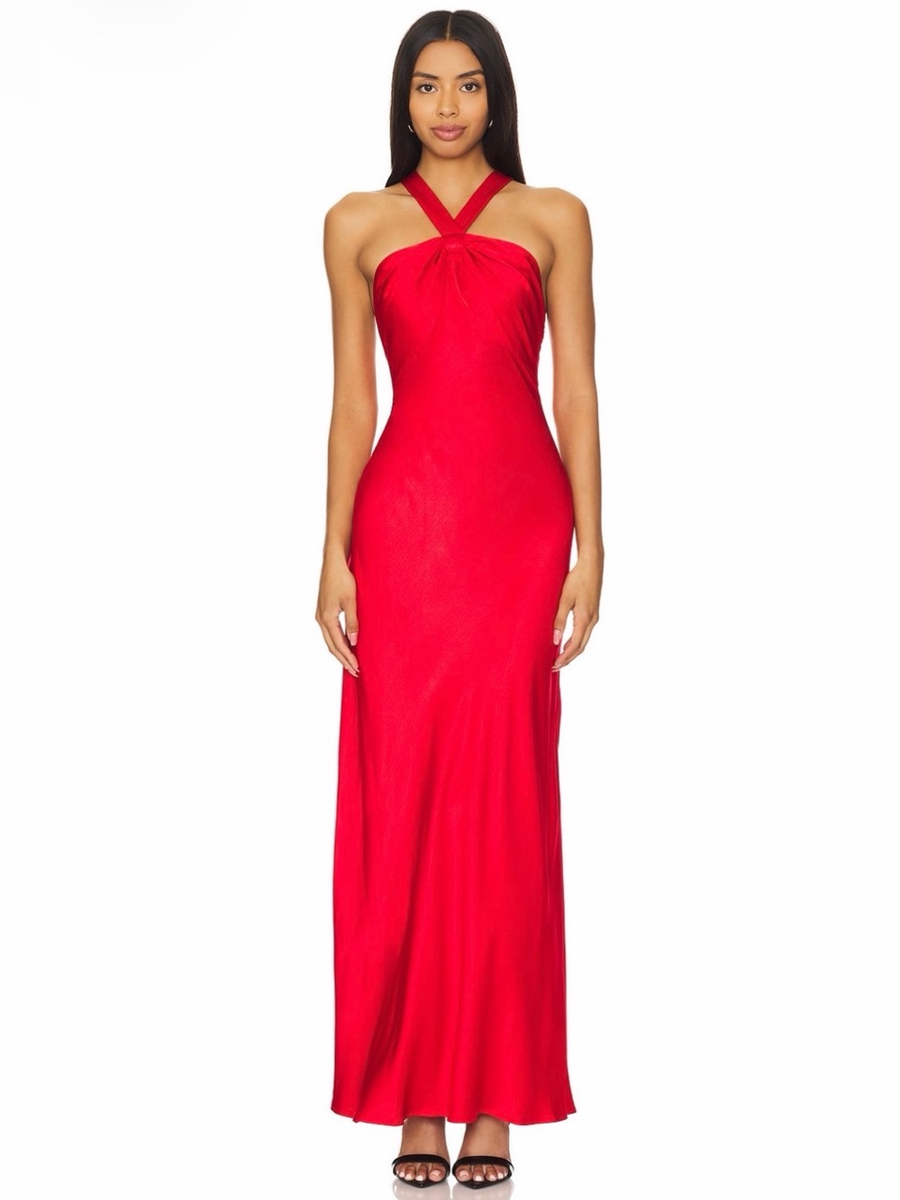 RIXO Losanna Red Satin Gown Size 10 NWT Revolve